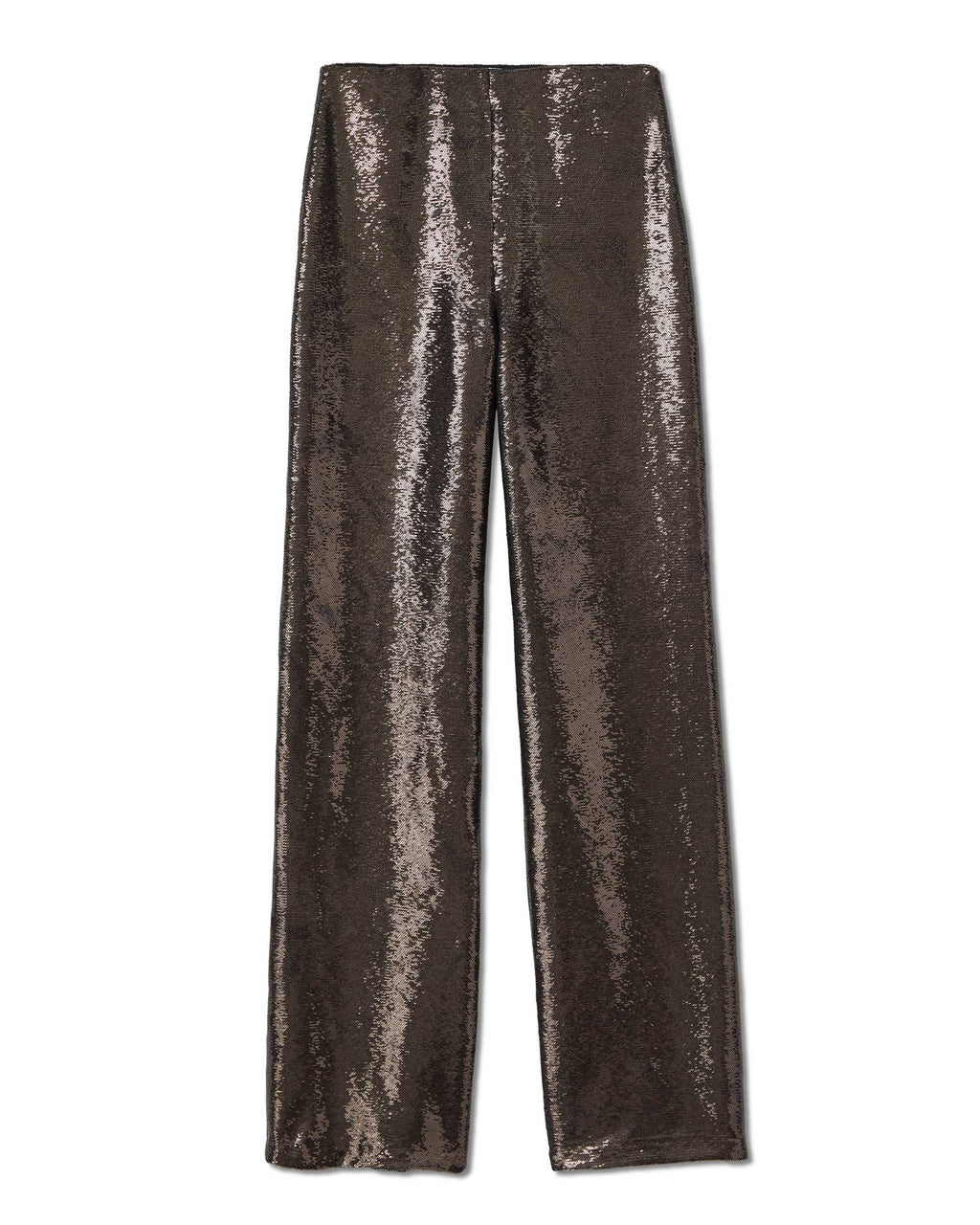Lexi Trousers in Sequin, Chocolate - Veronica De Piante