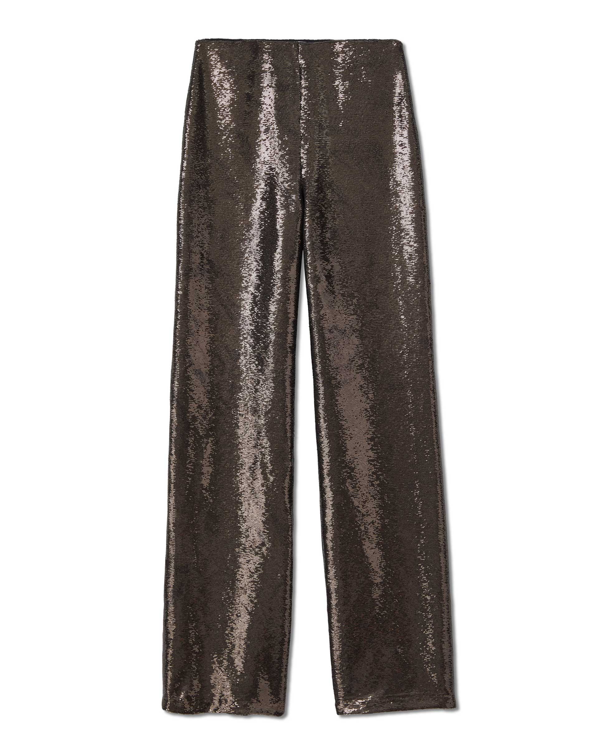 Lexi Trousers in Sequin, Chocolate - Veronica De Piante