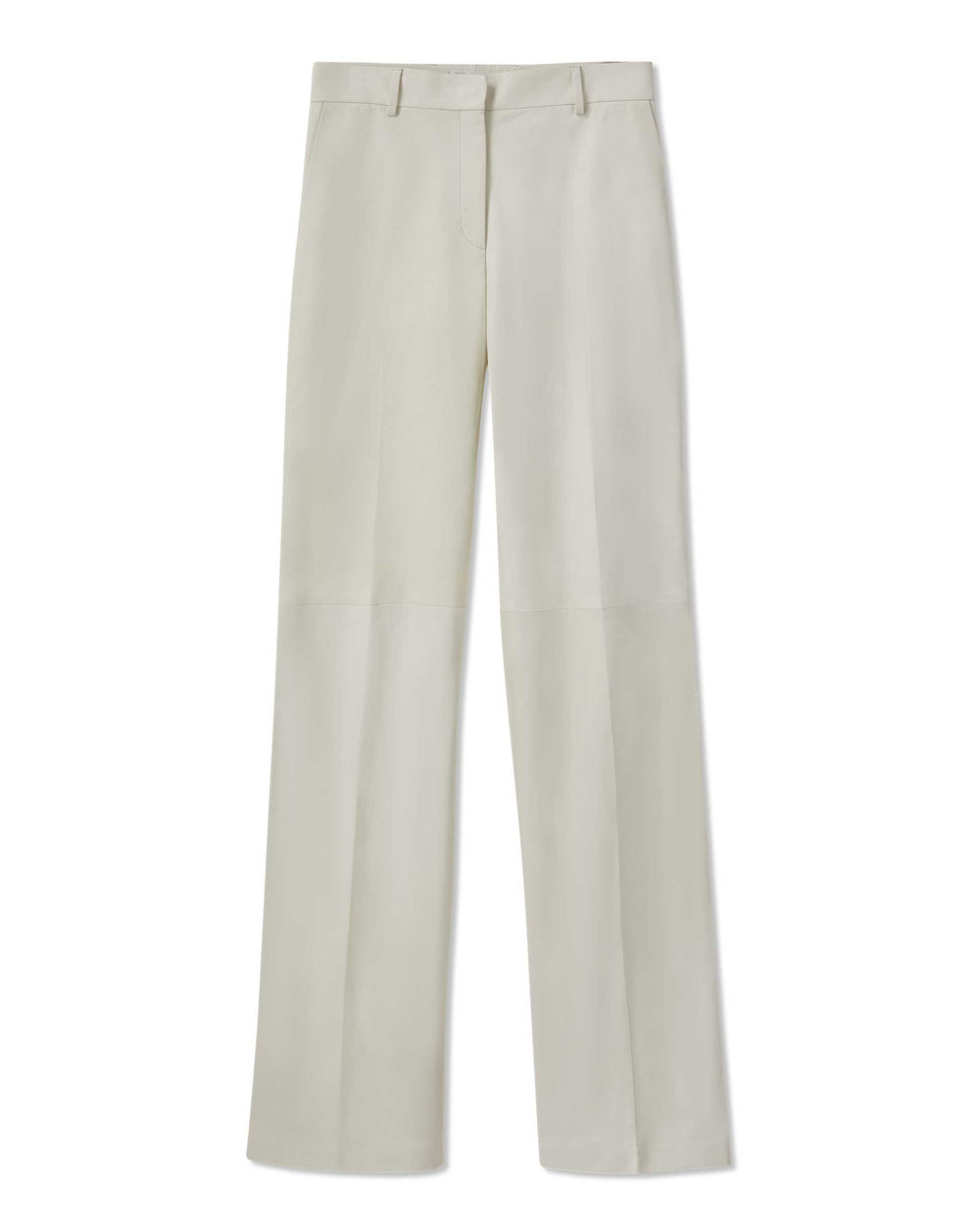 Anya Trouser in Leather, Chalk