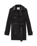 Charlotte Trench in Heavy Viscose, Black - Veronica De Piante