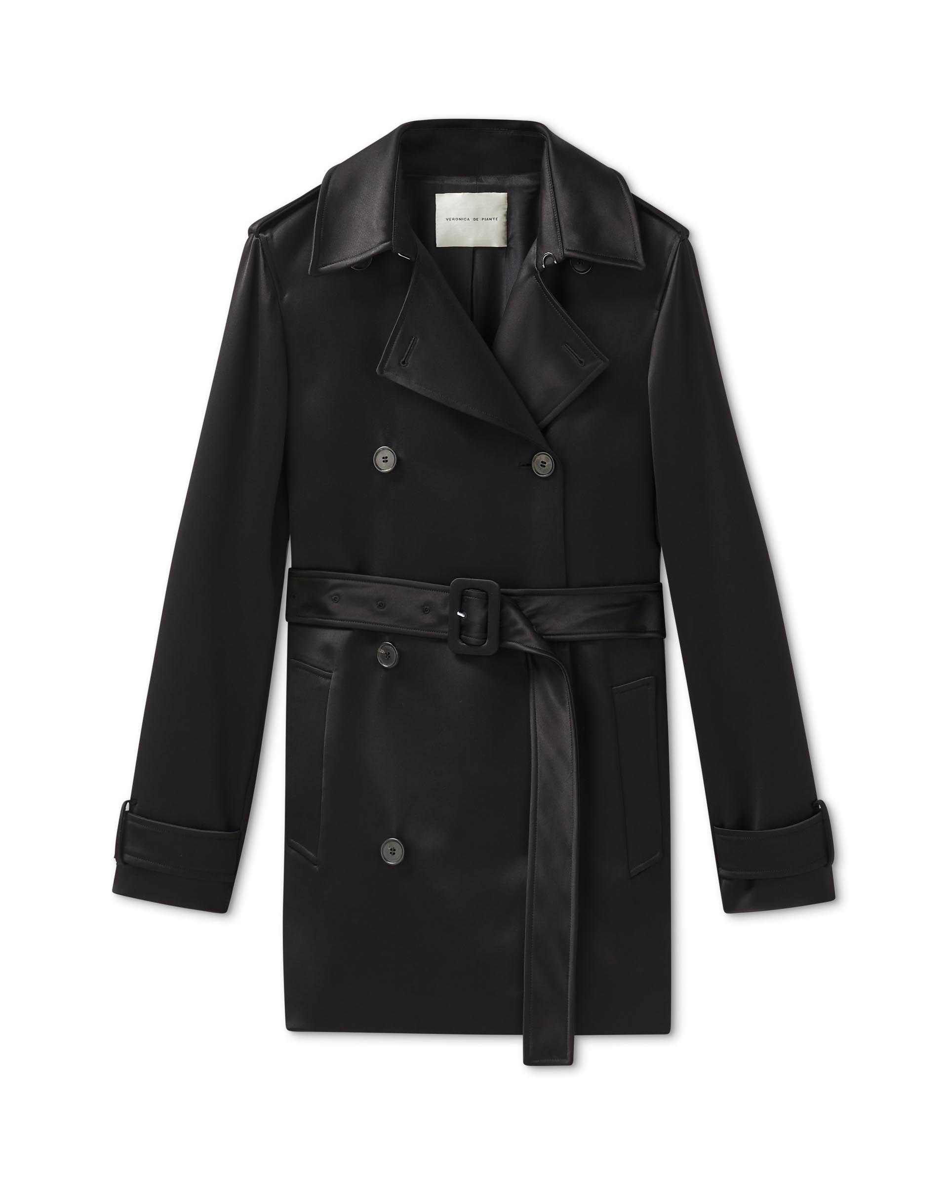 Charlotte Trench in Heavy Viscose, Black - Veronica De Piante