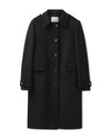 Alex Coat in Melton Wool, Black