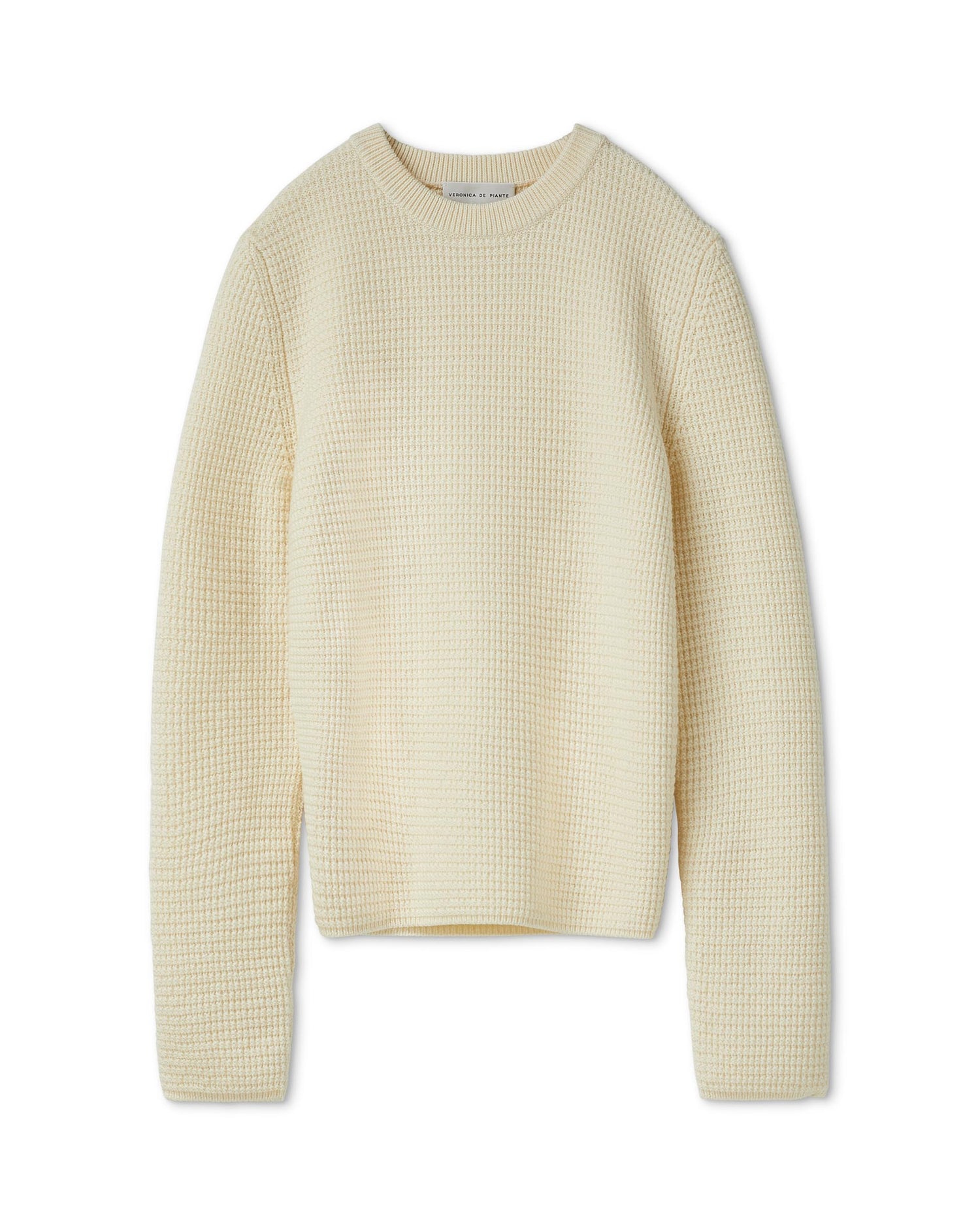 Chloe Sweater in Merino Wool, Ivory - Veronica De Piante