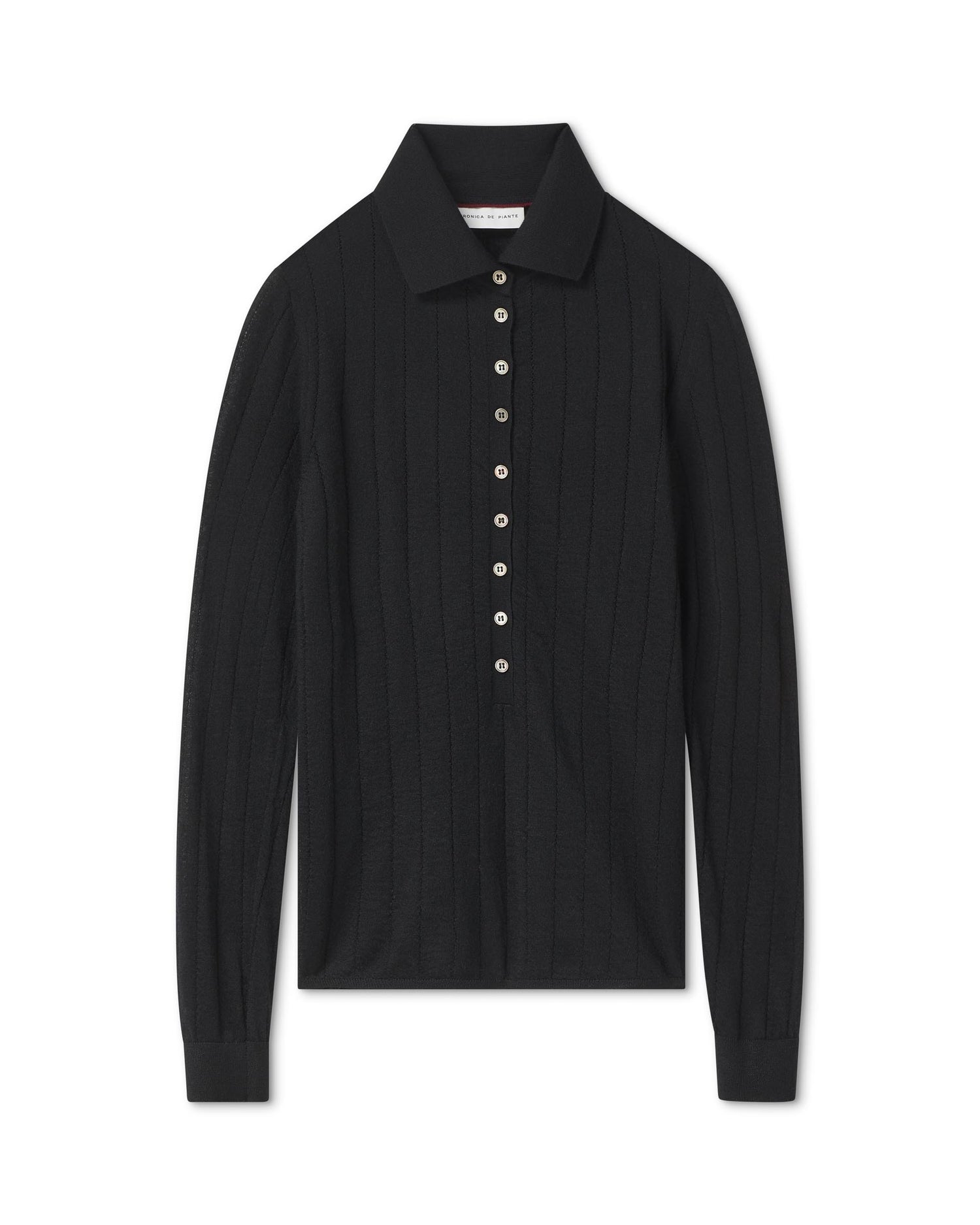 Luna Polo Neck Sweater in Cashmere, Black