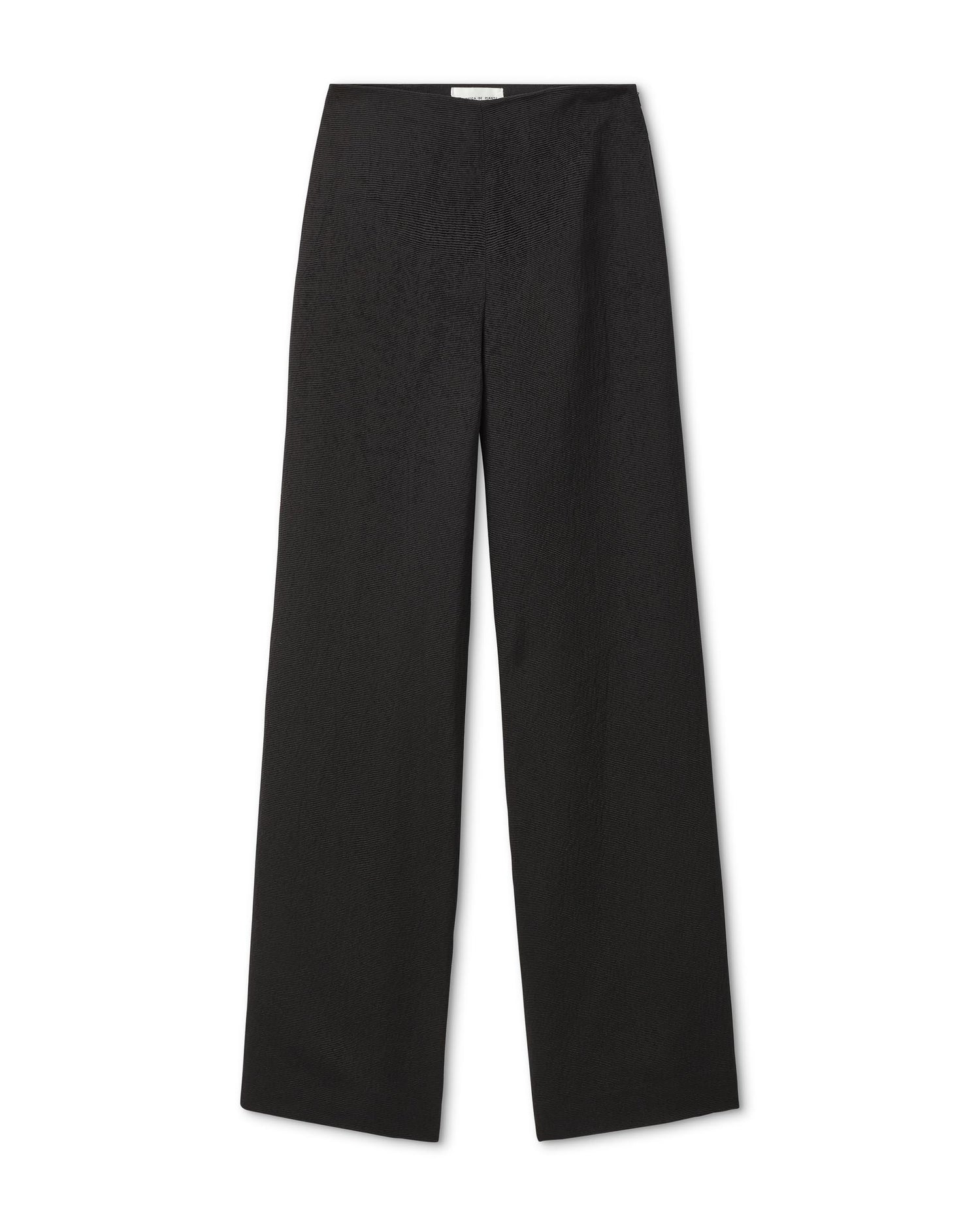 Lexi Trouser in Washed Silk Ottoman, Black