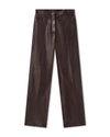 Audrey Trouser in Leather, Plum