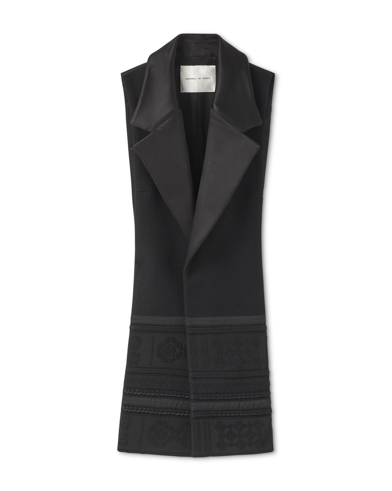 Cala Bib in Melton Wool, Black