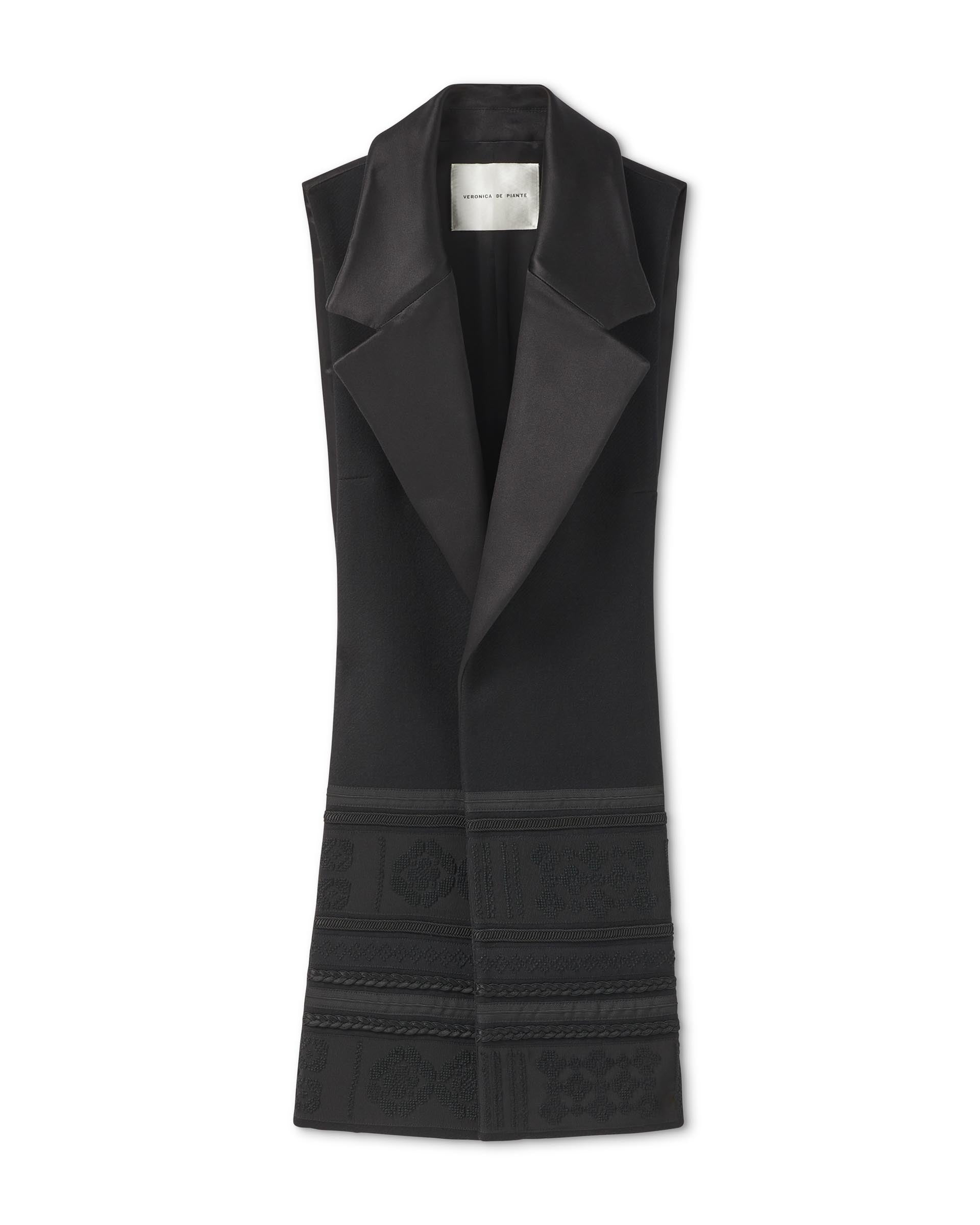 Cala Bib in Melton Wool, Black