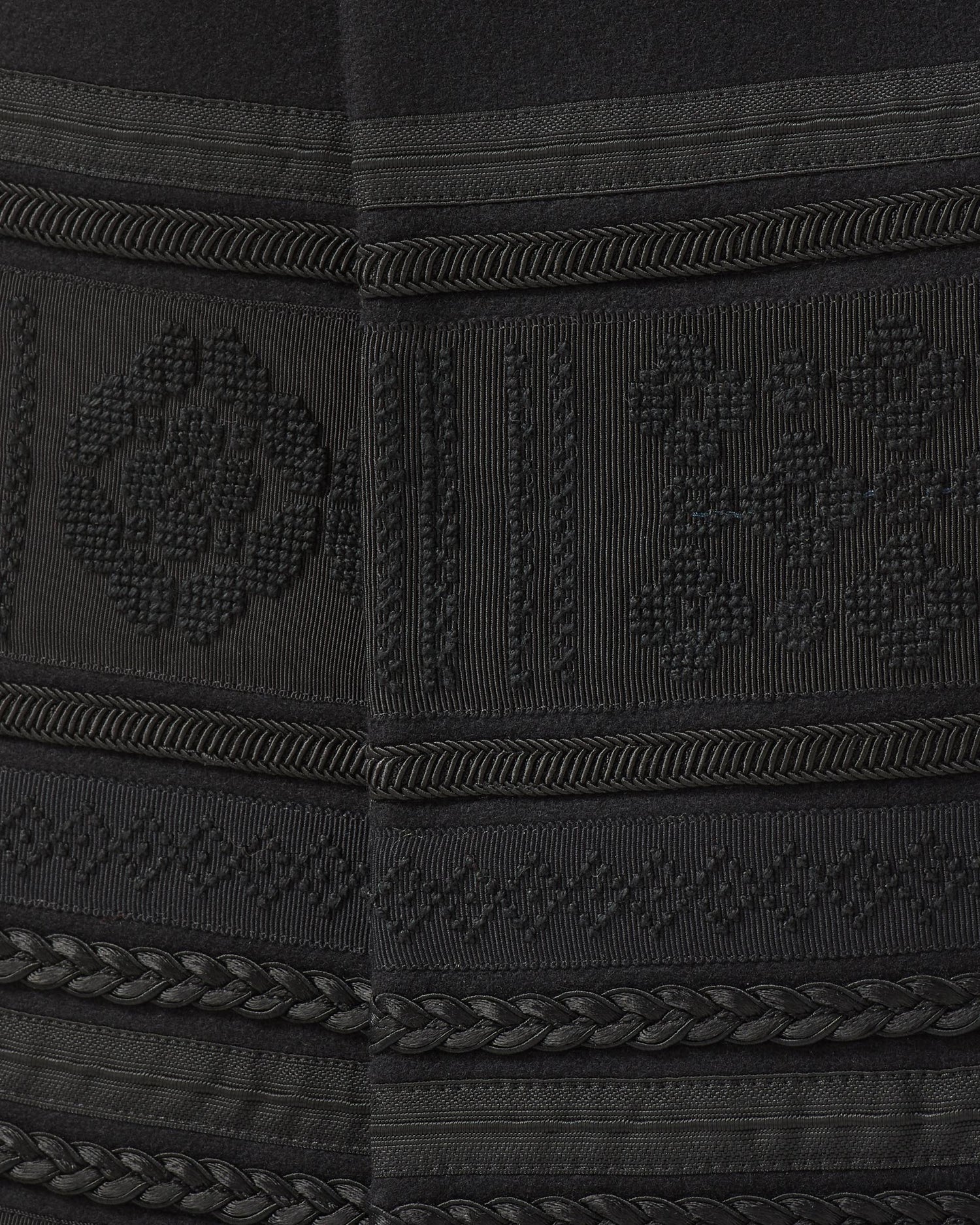 Cala Bib in Melton Wool, Black