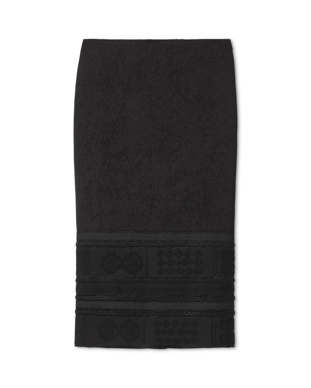 Nova Skirt in Washed Silk Ottoman, Black