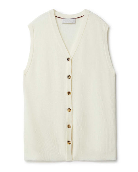 Alice Vest in Merino Wool, Cream – Veronica De Piante