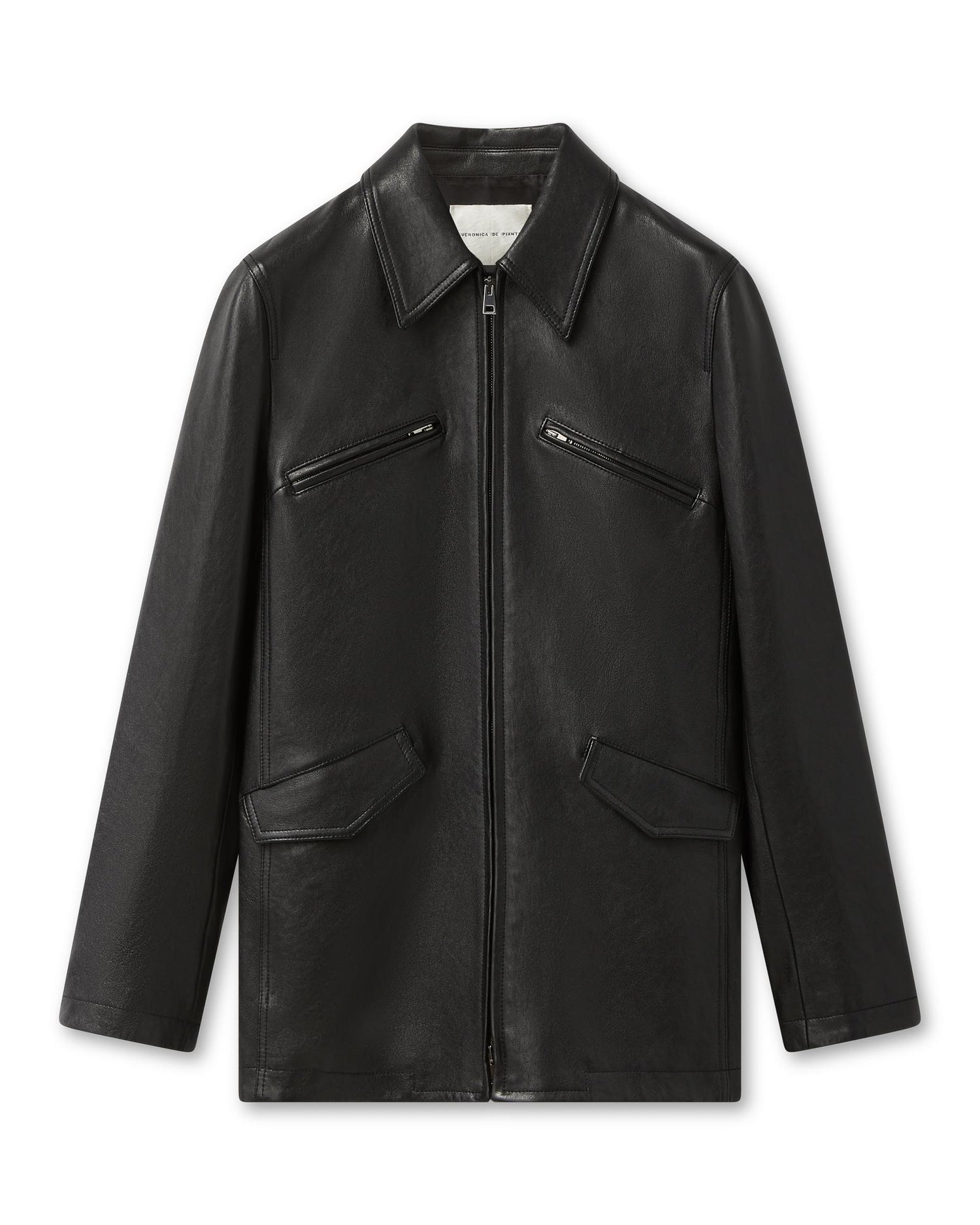 Cassidy Jacket in Grainy Leather, Black