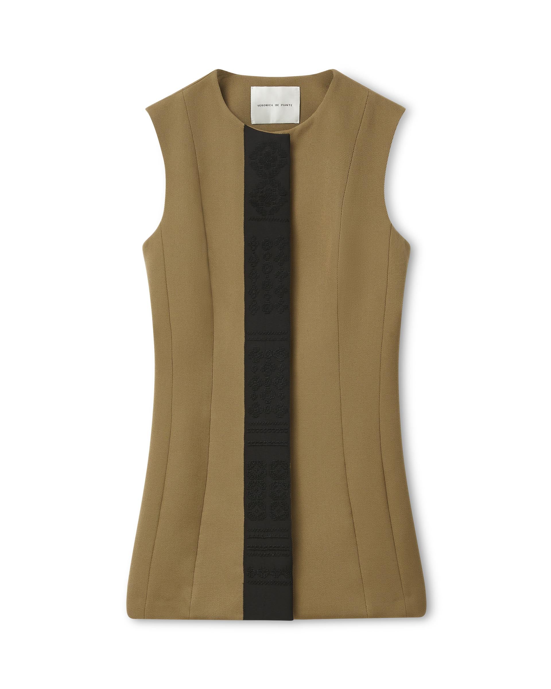 Gia Vest With SEP in Wool Twill, Mocha