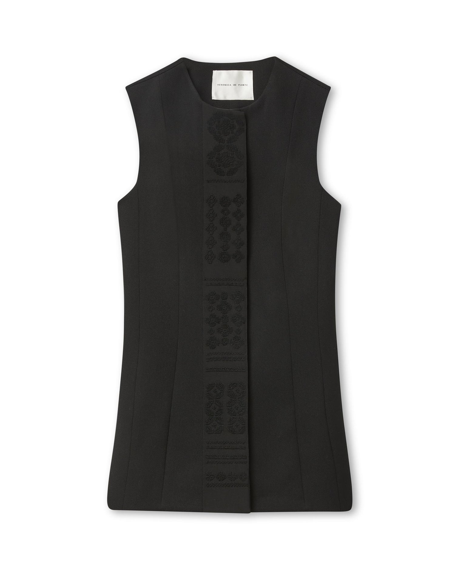 Gia Vest With SEP in Wool Twill, Black