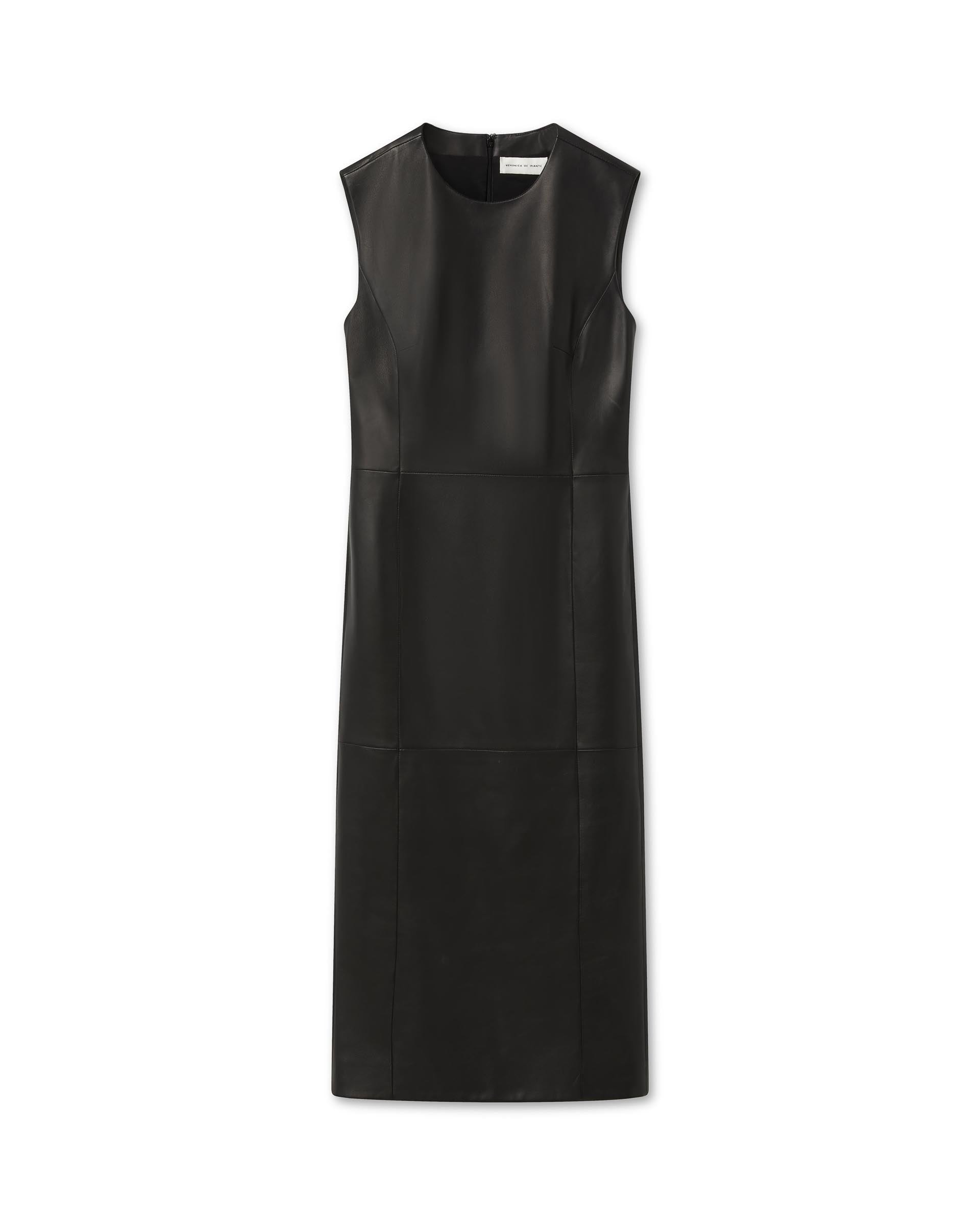 Grace Dress in Leather- Black