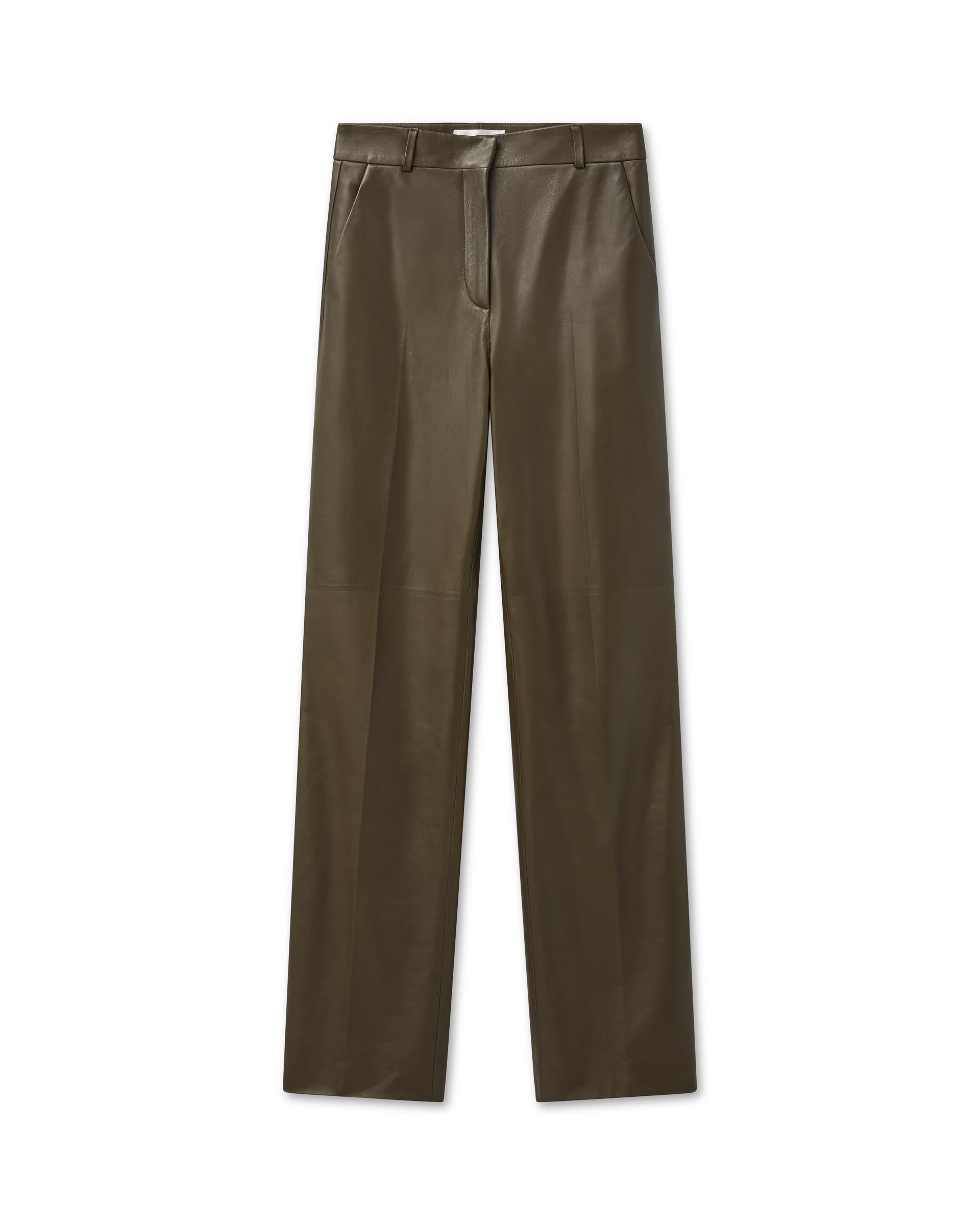 Audrey Trousers in Leather, Tobacco