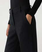 Anya Trousers in Wool Viscose, Black - Veronica De Piante