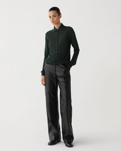 Luna Polo in Cashmere, Emerald Green - Veronica De Piante