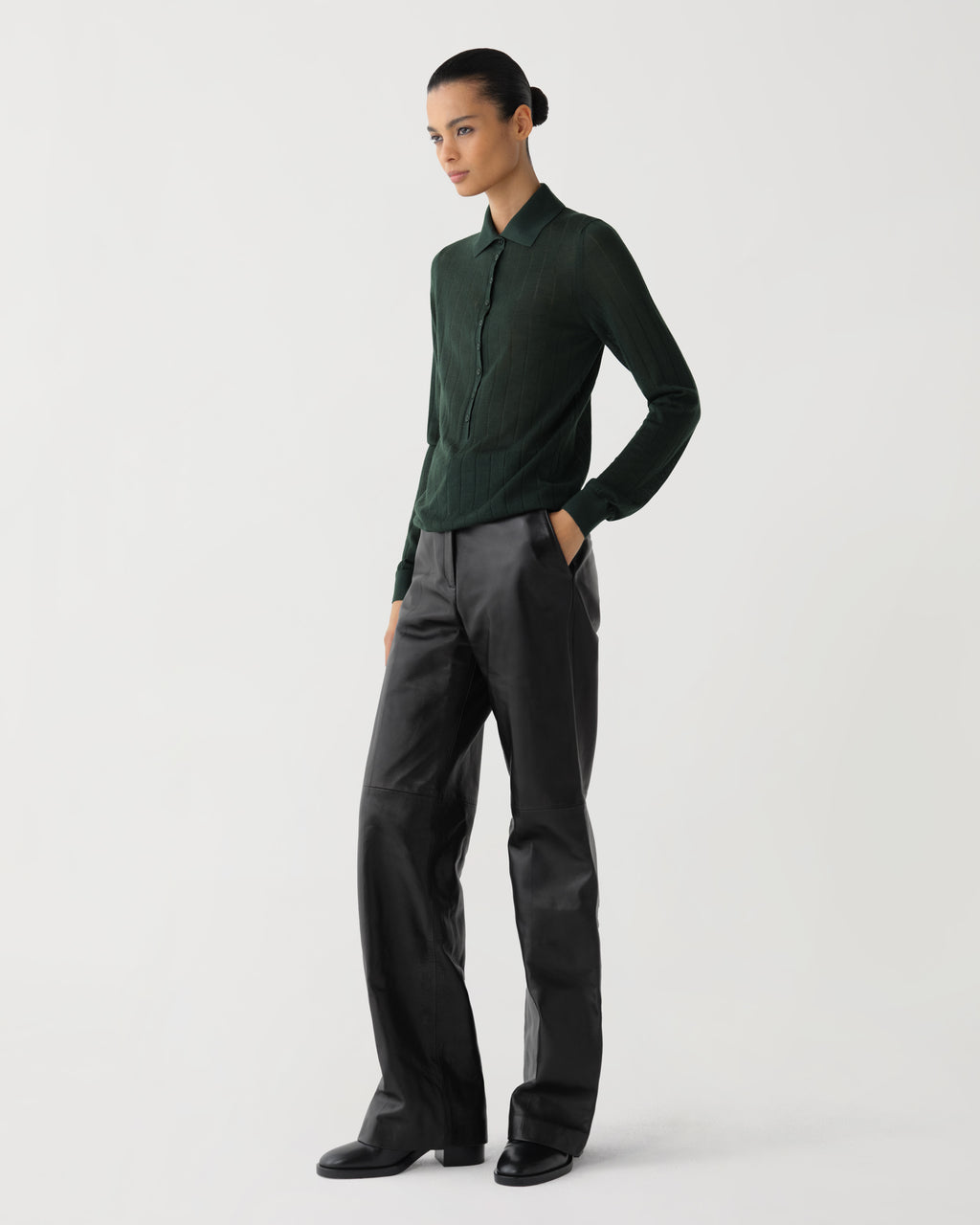 Luna Polo in Cashmere, Emerald Green - Veronica De Piante