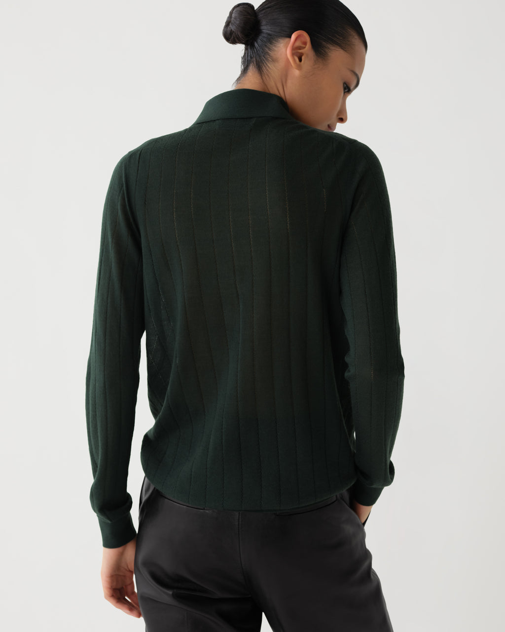Luna Polo in Cashmere, Emerald Green - Veronica De Piante