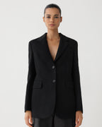 Enrico Jacket in Wool Viscose, Black - Veronica De Piante