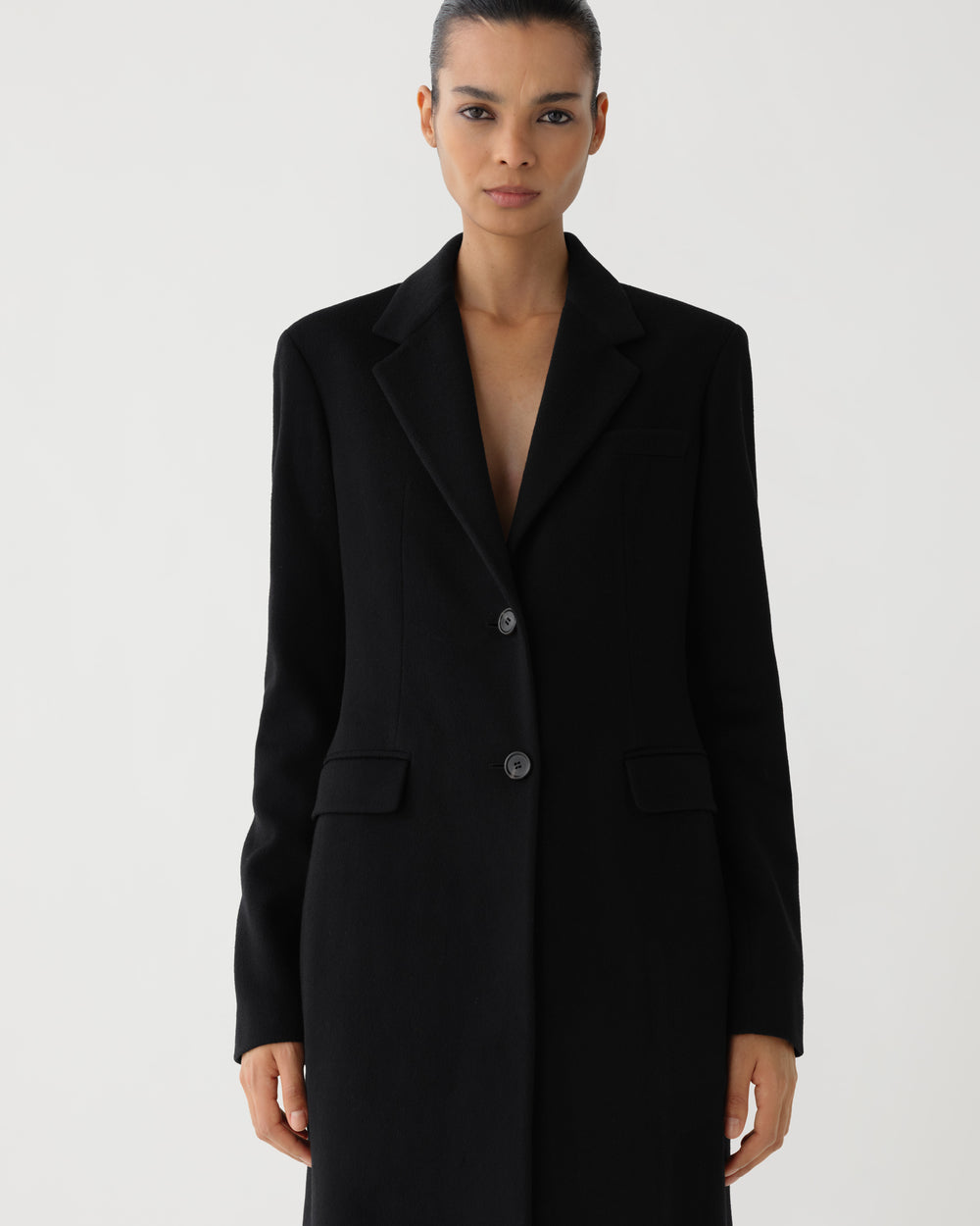 Freya Coat in Cashmere, Black