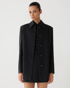 Klara Jacket in Wool Viscose, Black - Veronica De Piante