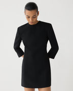 Dexter Dress in Wool Viscose, Black - Veronica De Piante