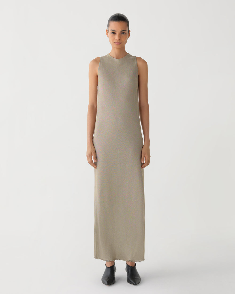 Diana Dress in Metallic Twill, Gold