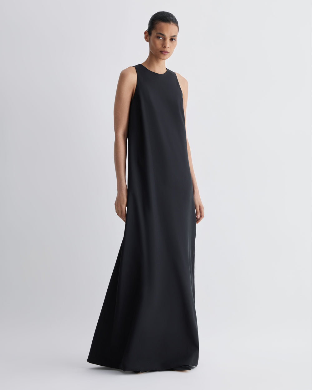 Mila Dress in Silk, Black