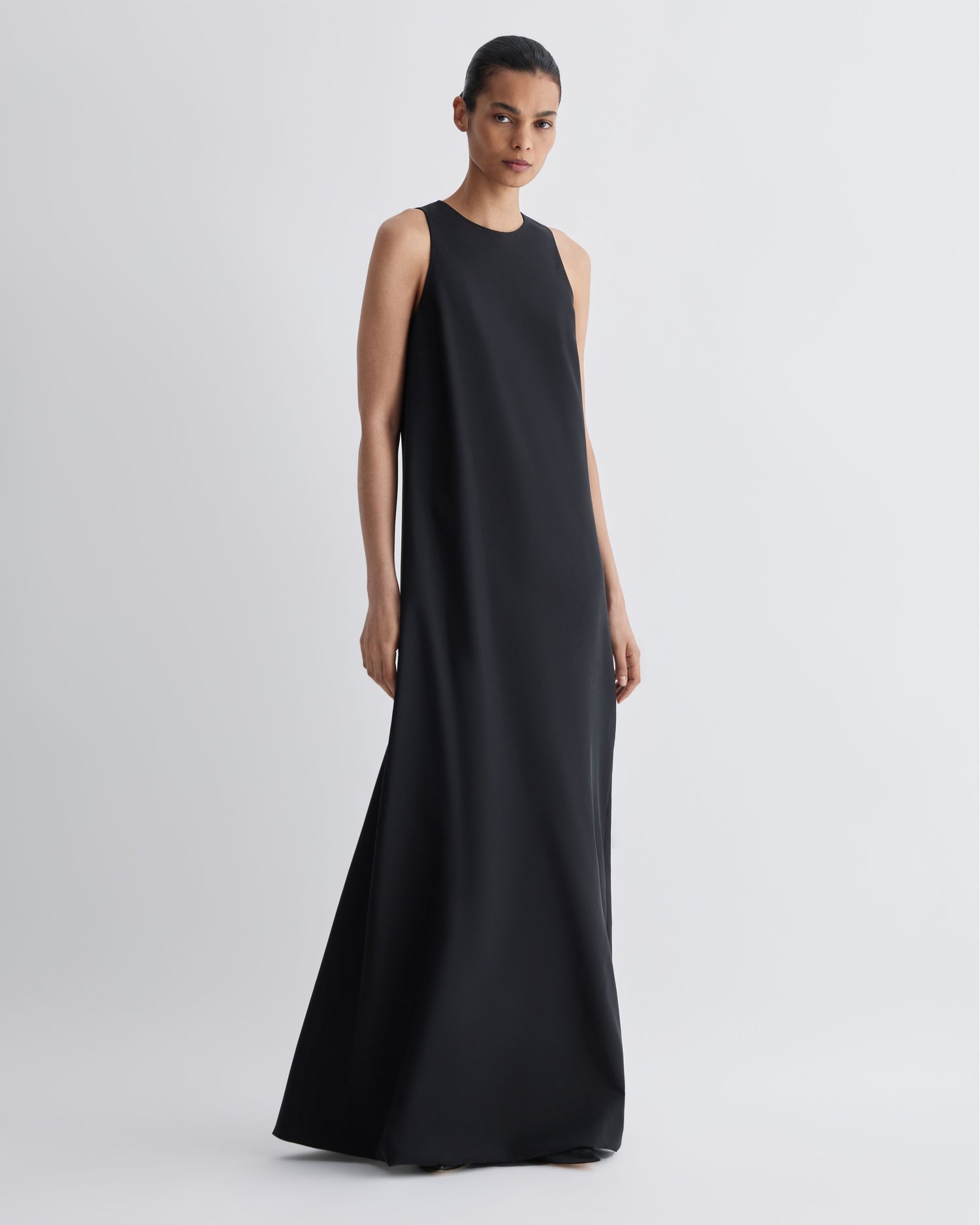 Mila Dress in Silk, Black