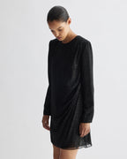 Pia Dress in Silk, Silver Leopard - Veronica De Piante