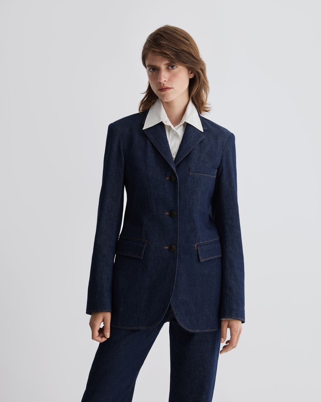 Clea Jacket in Denim, Dark Wash - Veronica De Piante