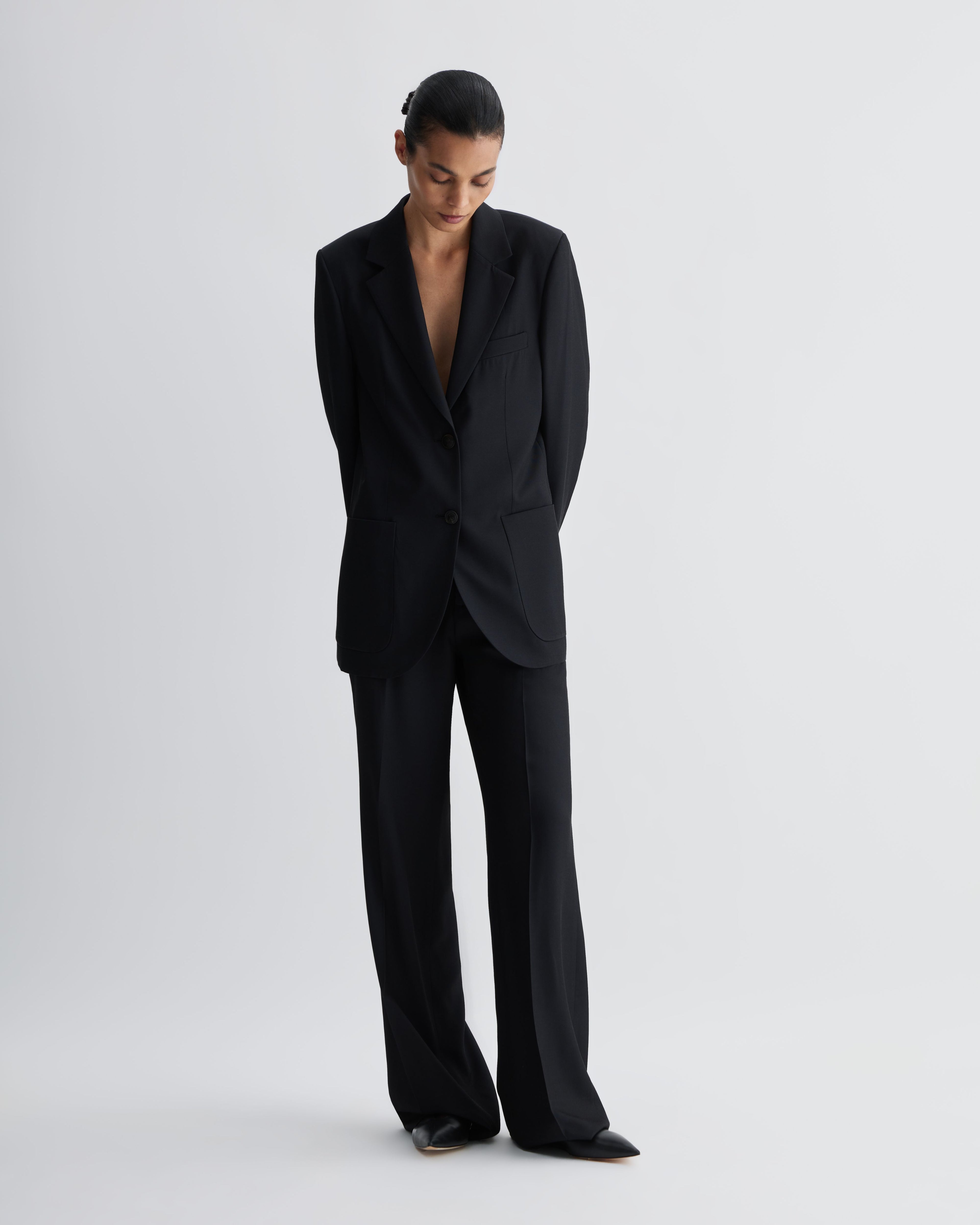 Sebastian Jacket in Silk, Black - Veronica De Piante