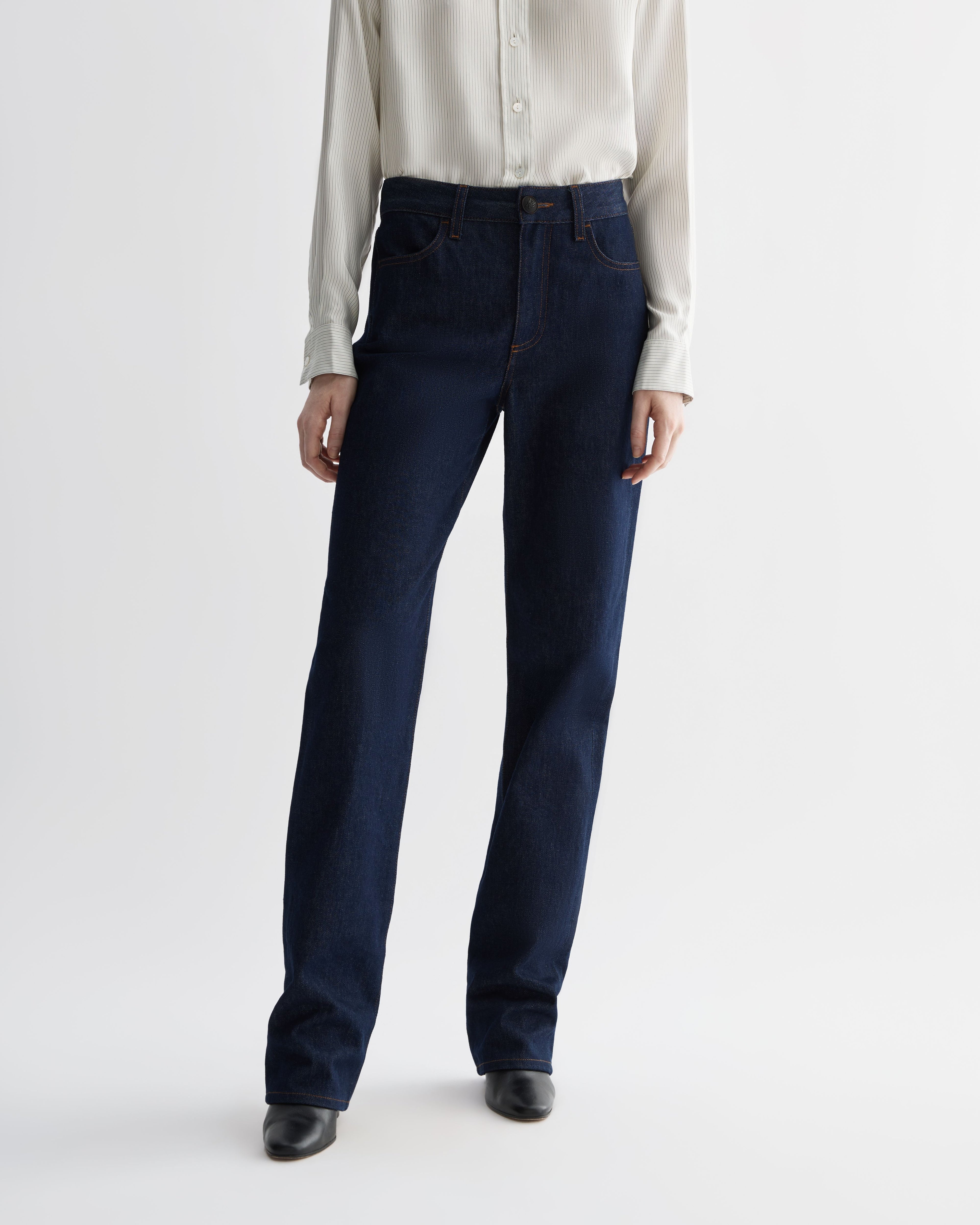 Nico Trousers in Denim, Dark Wash - Veronica De Piante