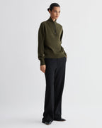 Alicia Sweater in Merino Wool, Olive - Veronica De Piante