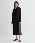 Gisele Skirt in Nappa Leather, Black - Veronica De Piante