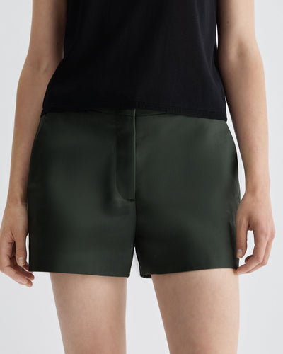 Belle Shorts in Technical Cotton, Olive - Veronica De Piante