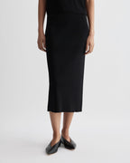 Caterina Skirt in Silk Knit, Black - Veronica De Piante