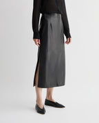 Gisele Skirt in Nappa Leather, Black - Veronica De Piante