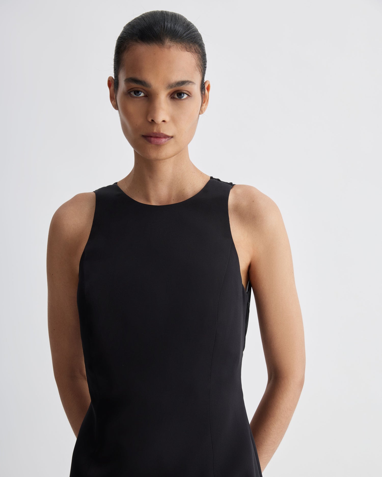 Soren Dress in Silk, Black