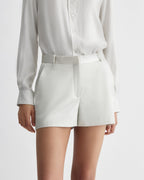 Belle Shorts in Technical Cotton, Oyster - Veronica De Piante