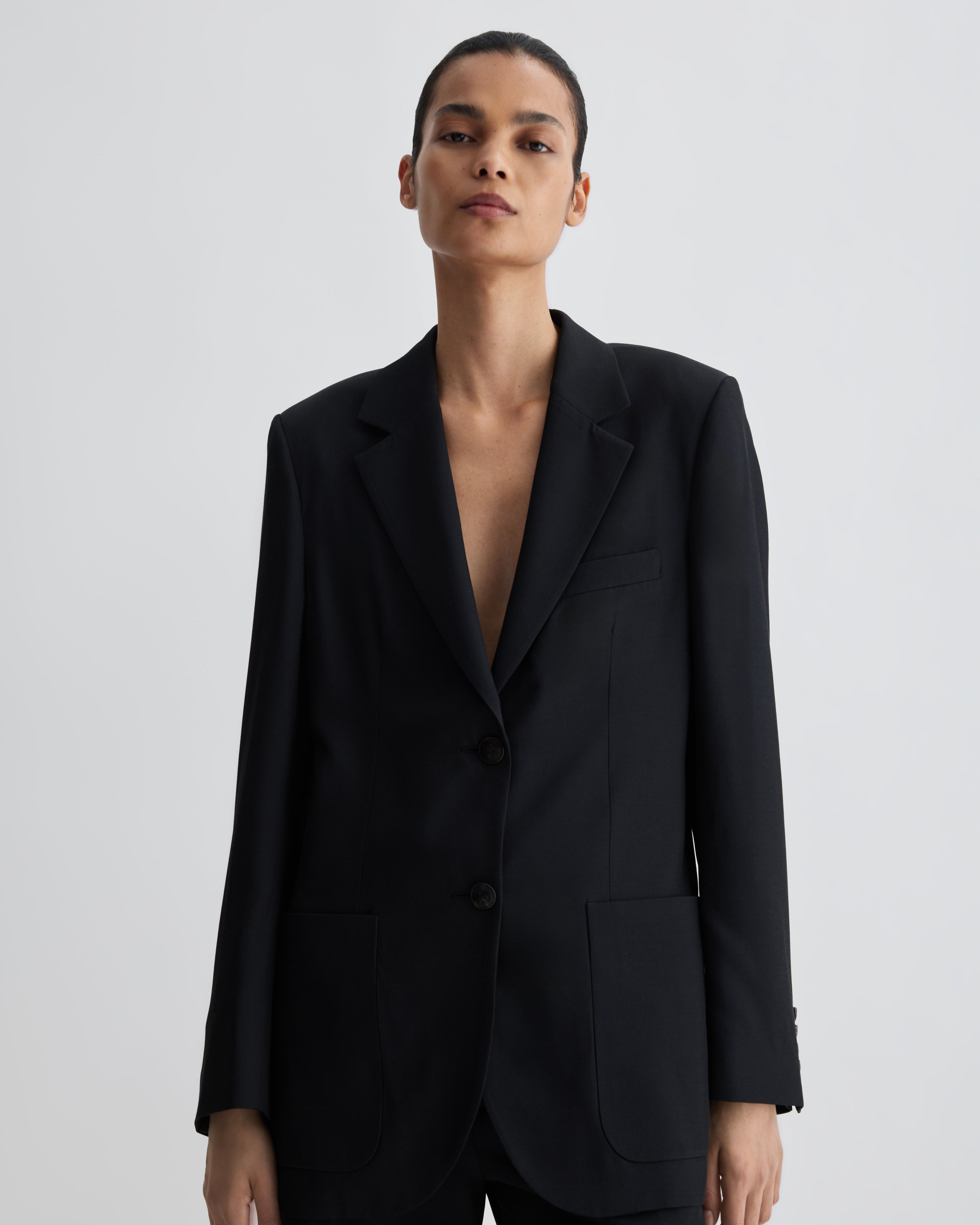 Sebastian Jacket in Silk, Black - Veronica De Piante