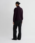 Alicia Sweater in Merino Wool, Deep Plum - Veronica De Piante