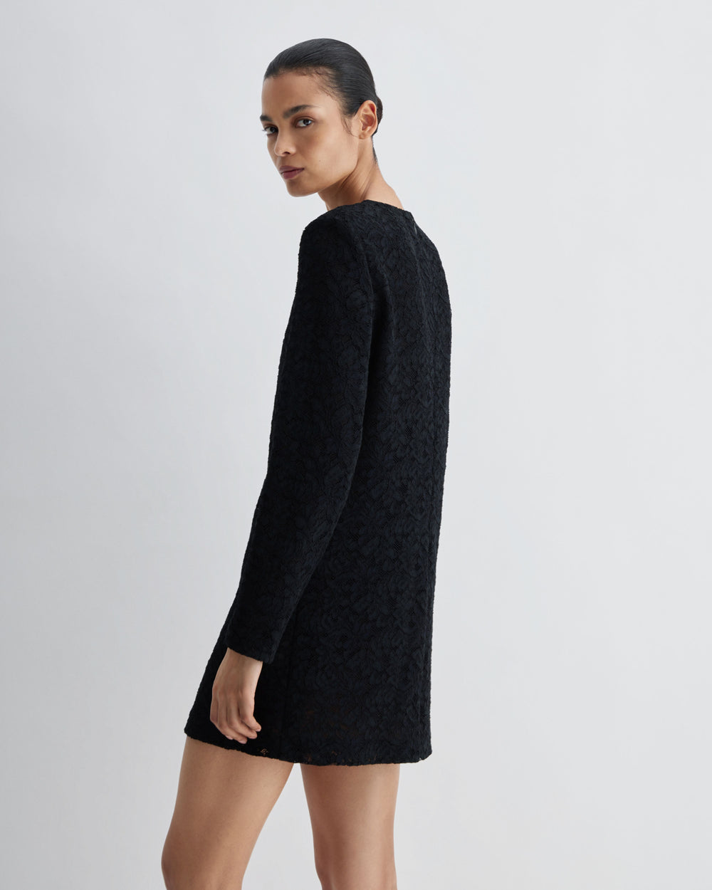 Ellie Dress in Lace, Black