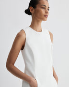 Melodie Dress in Cotton Silk, Off-White - Veronica De Piante