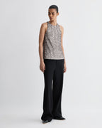 Alizeh Top in Flat Sequins, Champagne - Veronica De Piante