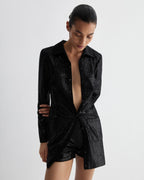 Scarlet Dress in Stretch Sequin, Black - Veronica De Piante
