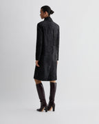 Gabriele Coat in Calf Hair, Dark Grey Leopard - Veronica De Piante