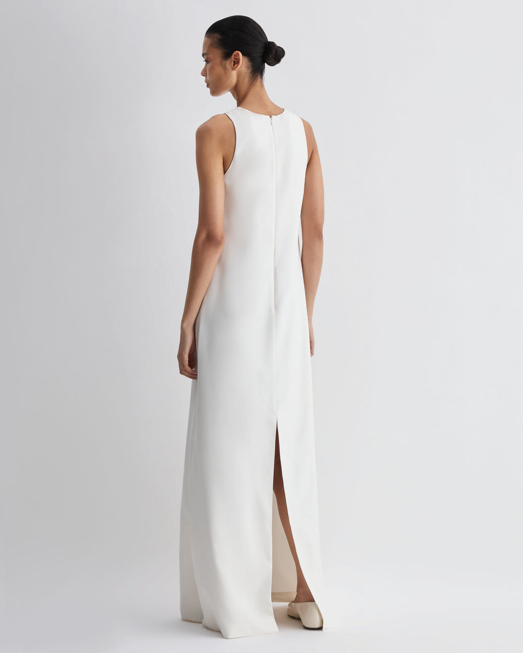 Mila Dress in Silk, Off-White - Veronica De Piante